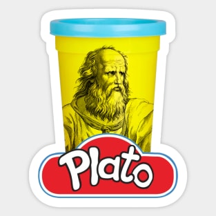 Plato Play Doh Philosophy pun Sticker